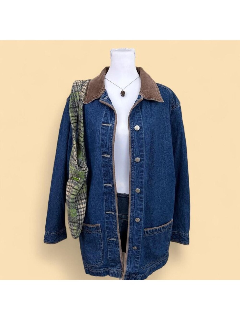 90s denim western cottagecore chore coat barn jacket